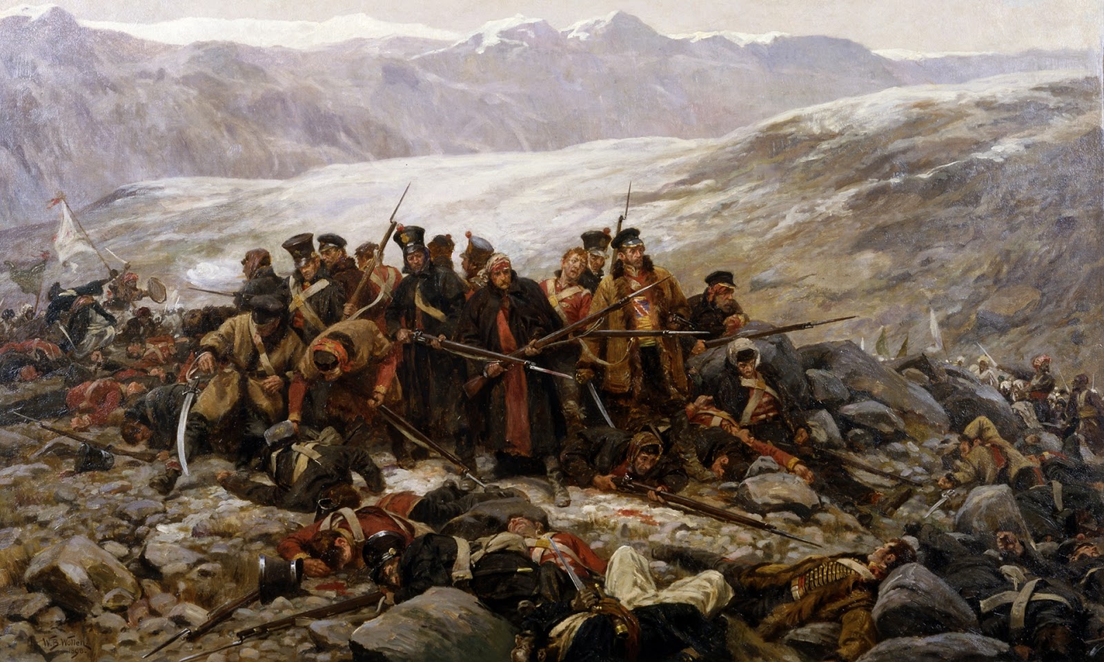 William Barnes Wollen  (1857–1936) L'ultima difesa del 44. Reggimento a Gundamuck, 1842 - prima guerra anglo-afgana. 