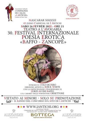 Locandina di Concorso del 30.esimo Festival di Poesia Erotica - I Antichi.