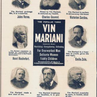 Intellettuali e politici francesi a favore del Vin Mariani.
