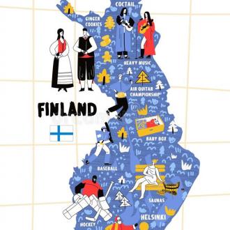 La mappa della Finlandia