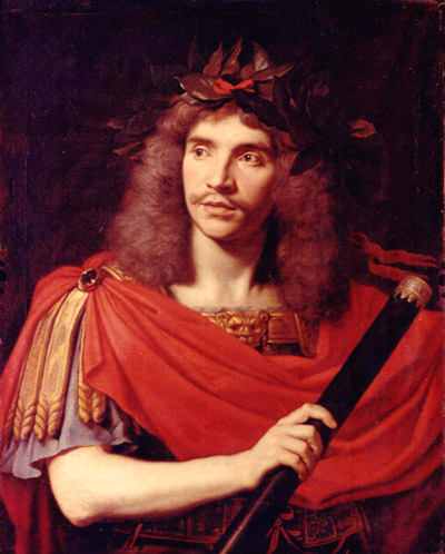 Molière ritratto da Nicolas Mignard nel 1658 (Wikipedia)