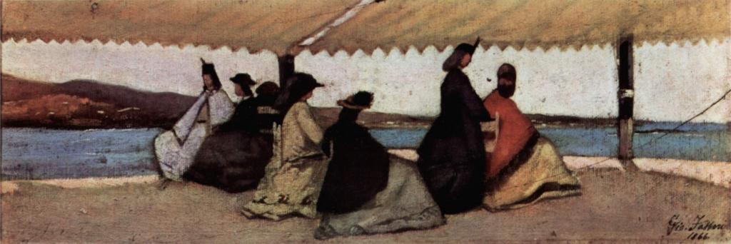 Giovanni Fattori, La Rotonda dei Bagni Palmieri (1866, olio…