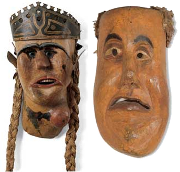 Maschera da regina e maschera da uomo (fonte museocarnico…