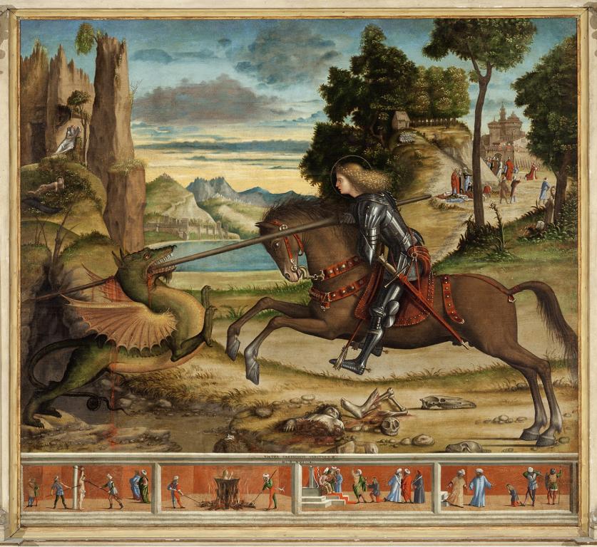 Vittore Carpaccio, San Giorgio che lotta con il drago e…