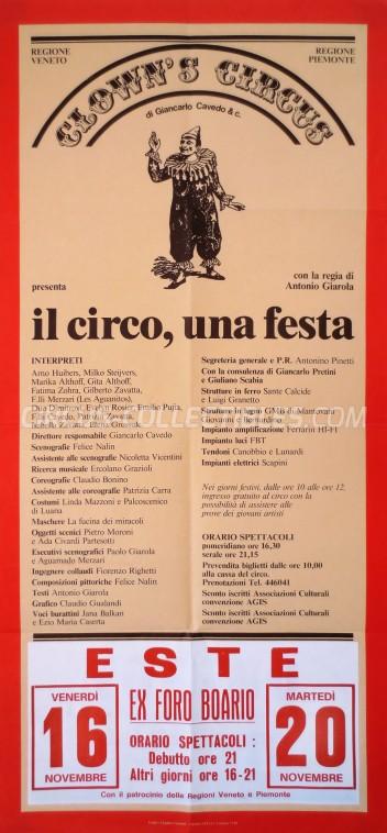 Il manifesto del Clown's Circus (fonte: circus-collectibles.com).