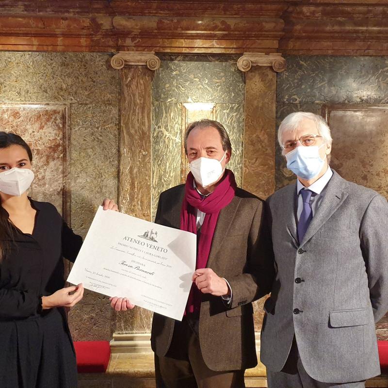 Teresa Bernardi, Michele Gottardi e Alfredo Viggiano (fonte: Ateneo Veneto).