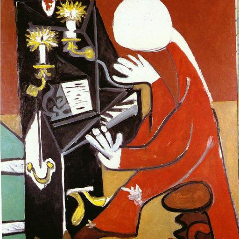 Pablo Picasso, Il pianoforte (Velazquez, 1957; fonte: wikioo.org).