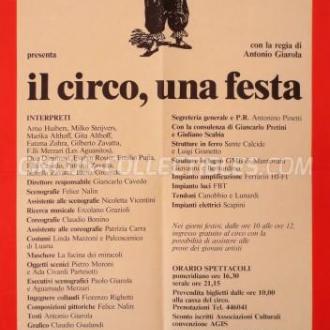 Il manifesto del Clown's Circus (fonte: circus-collectibles.com).